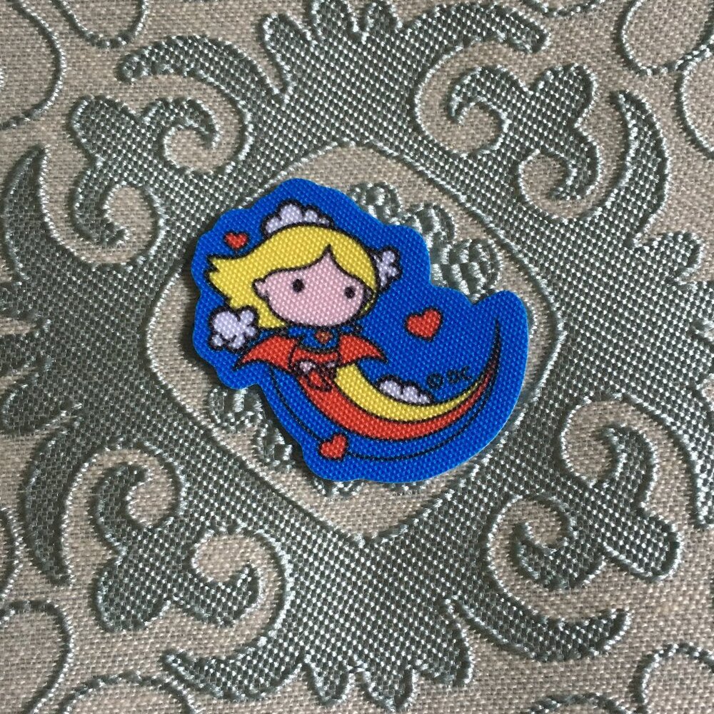 5/$25 DC Comics Supergirl Fabric Style Rainbow Superhero Sticker